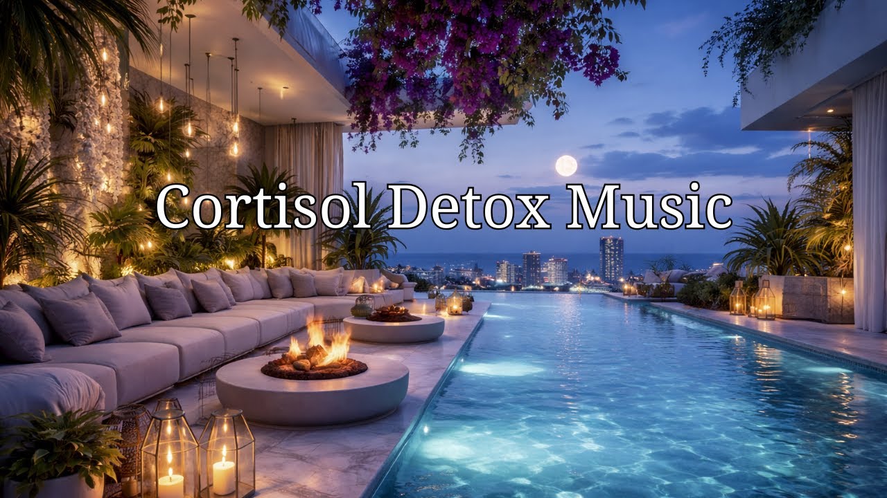 Unlock Serenity: 432Hz Cortisol Detox | Luxury Blissful Oasis & Relaxing Jazz!