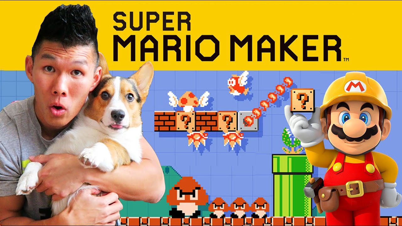 Super Mario Maker + CORGI GAMEPLAY - Playing Amiibo Levels