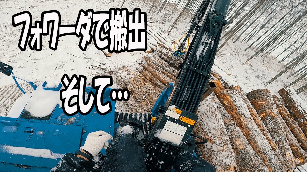 【北海道 林業】フォワーダで材の搬出！そして…修理…