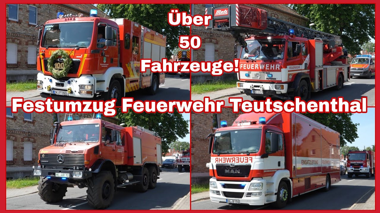 🚒Großer FESTUMZUG 100 Jahre FF Teutschenthal🚨🔊Dreiachs-Unimog➕️ELW 2➕️Neuer Logistiker und MEHR🚒