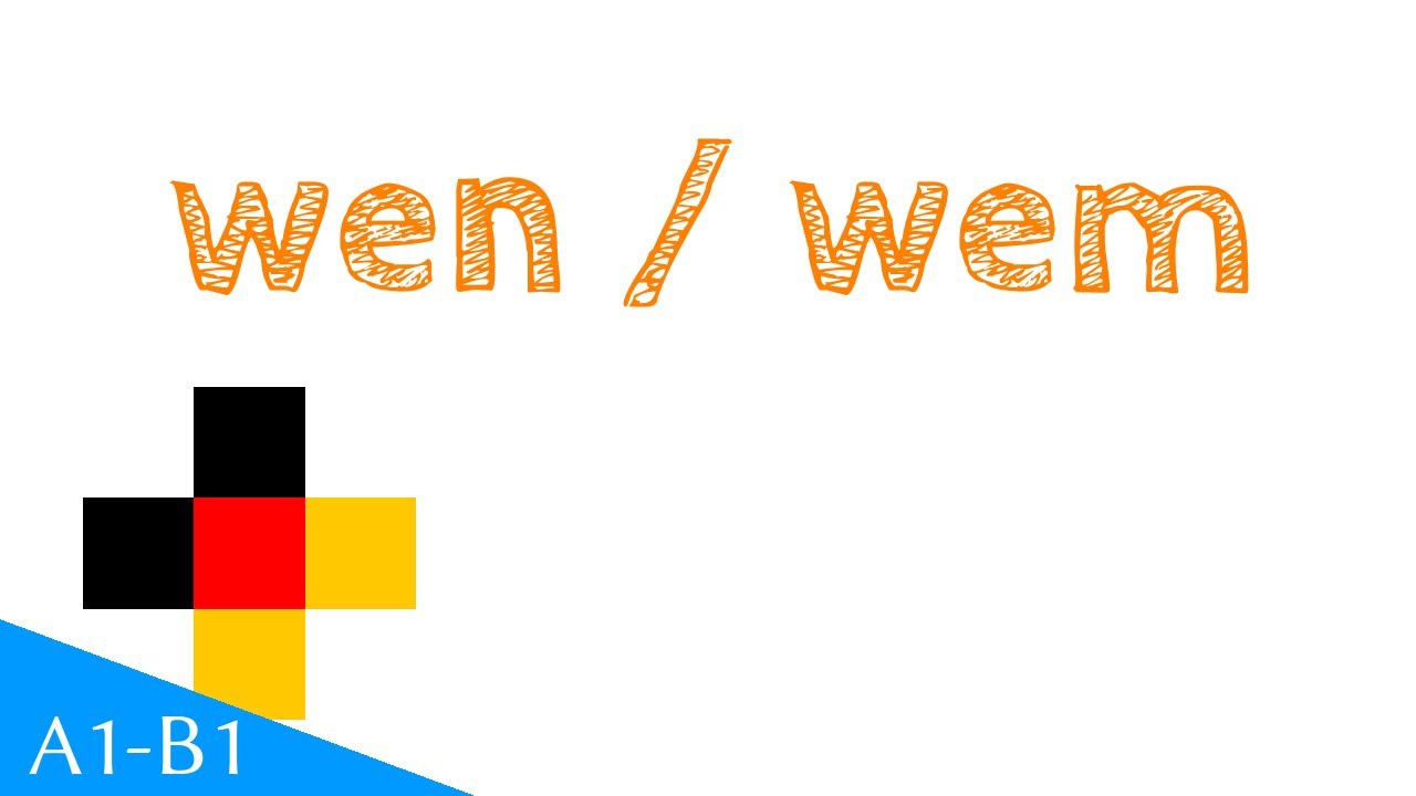 Изучать Немецкий:  wen / wem + 10 предложений + Перевод в субтитрах