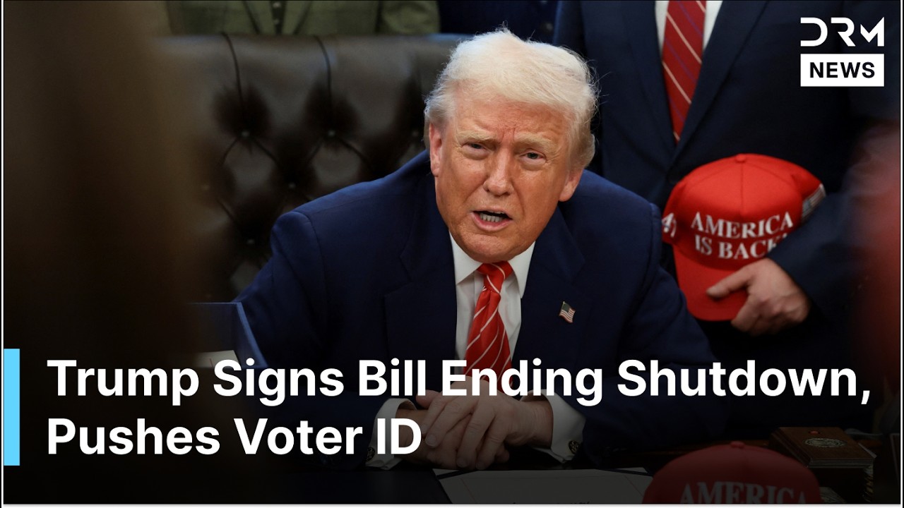 FULL CEREMONY: Trump Signs Bill Ending Shutdown, Pushes Voter ID in Oval Office Remarks | AC1G