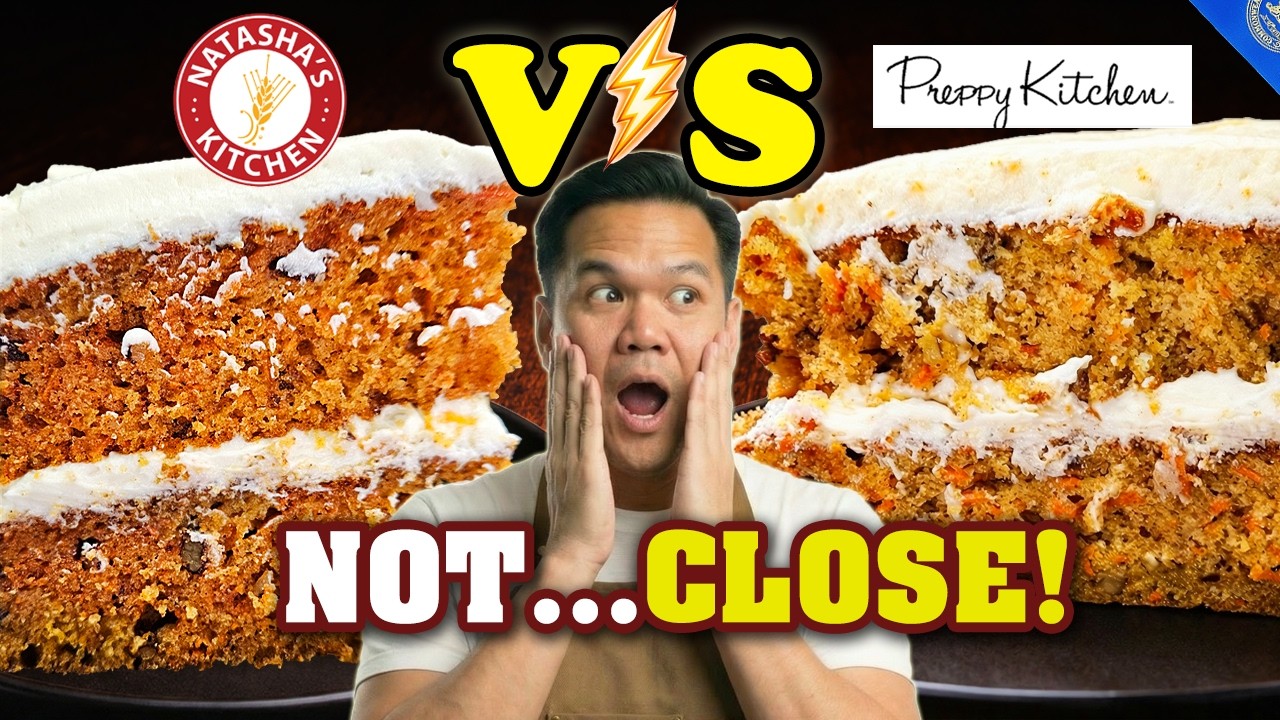 Preppy Kitchen vs Natasha&rsquo;s Kitchen Carrot Cake (NOT Even Close)