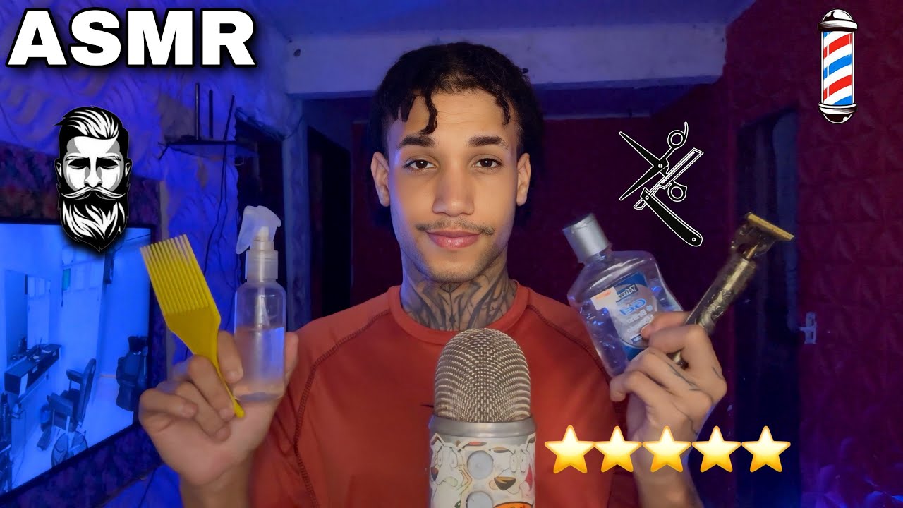 💈ASMR💈CORTANDO SEU CABELO NA BARBEARIA |roleplay barbearia