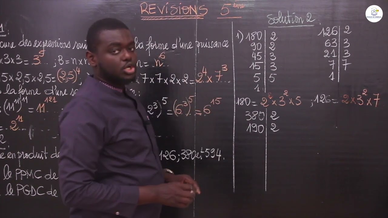 Révision - composition du premier semestre - Cinquième - Mathématiques / M. Guèye