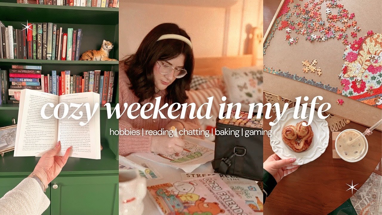 Cozy weekend vlog ☕️🌼📖 - reading, hang with me, puzzles, cozy hobbies, chats, all the cozy vibes