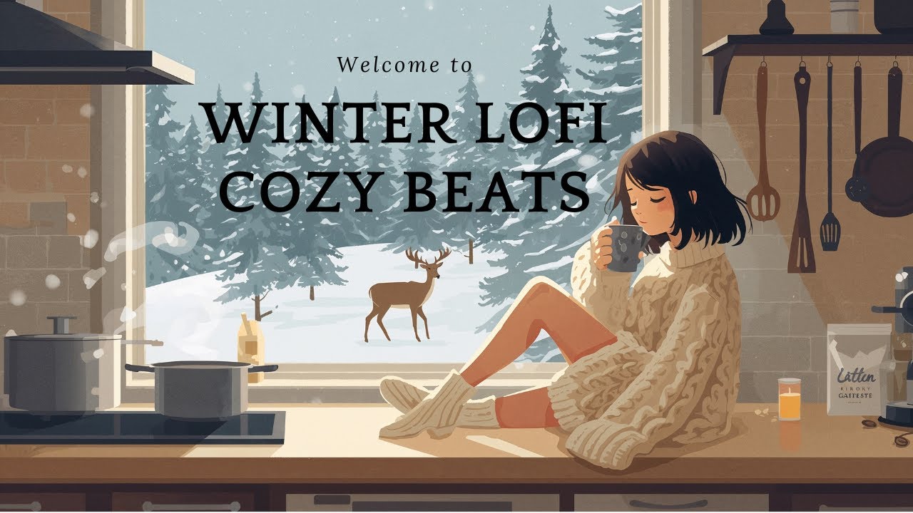 Winter Lofi Chill ❄️ Cozy Snowy Cabin Beats for Studying, Relaxing, and Late Night Coffee