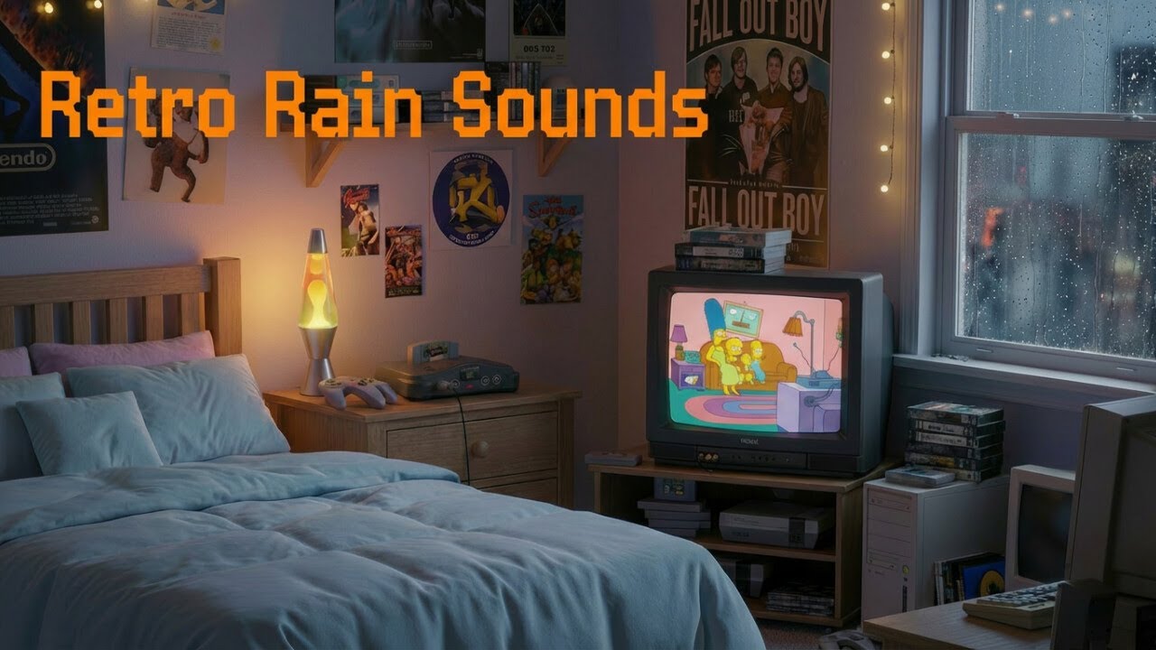 POV: It's a Rainy School Day in 2004 | Cozy Bedroom Ambience for Sleep & Peace | Rain Sounds