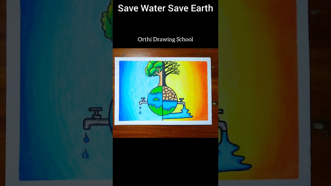 Save Water Save Earth Drawing #shorts #savewaterdrawing #drawings