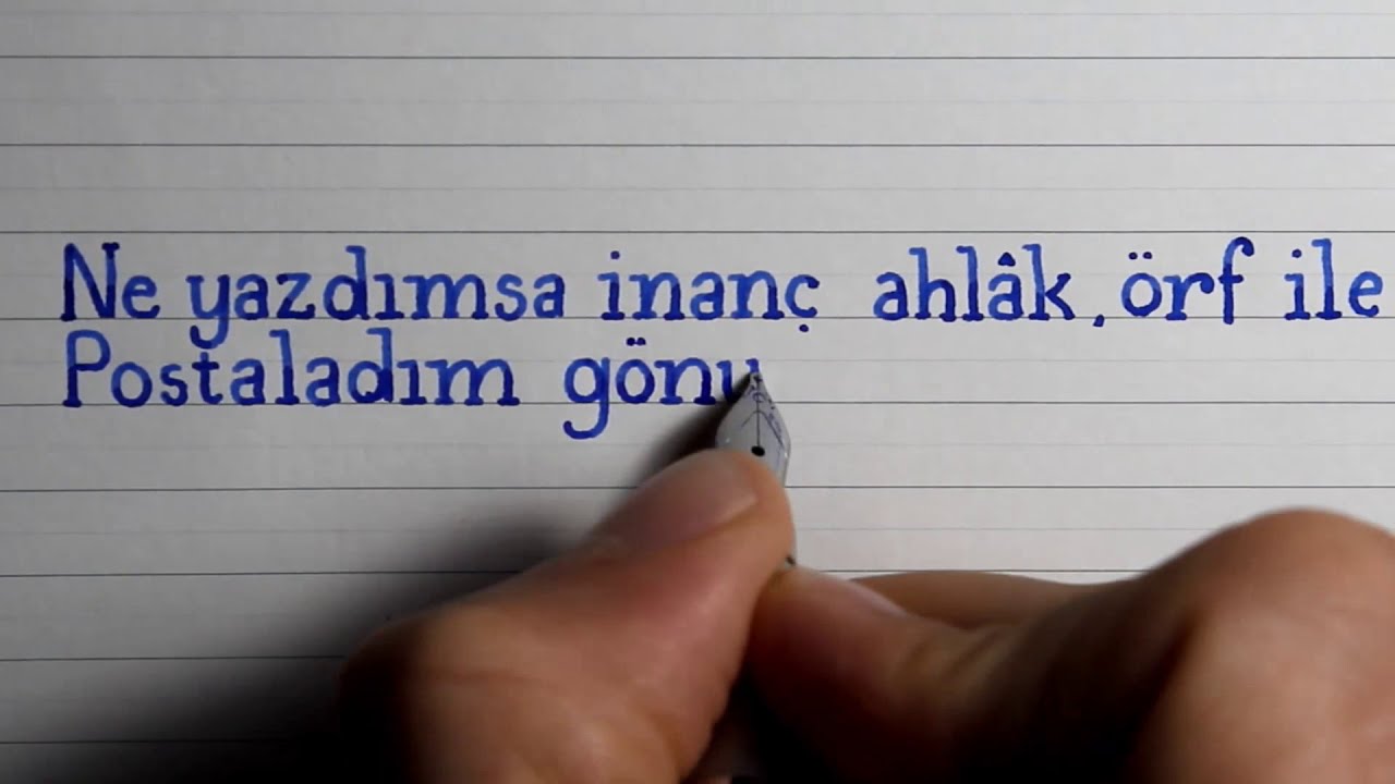 Dik Temel Harfler | Daktilo Fontu | &Ouml;ğrenciler i&ccedil;in G&uuml;zel Yazı &Ouml;rnekleri