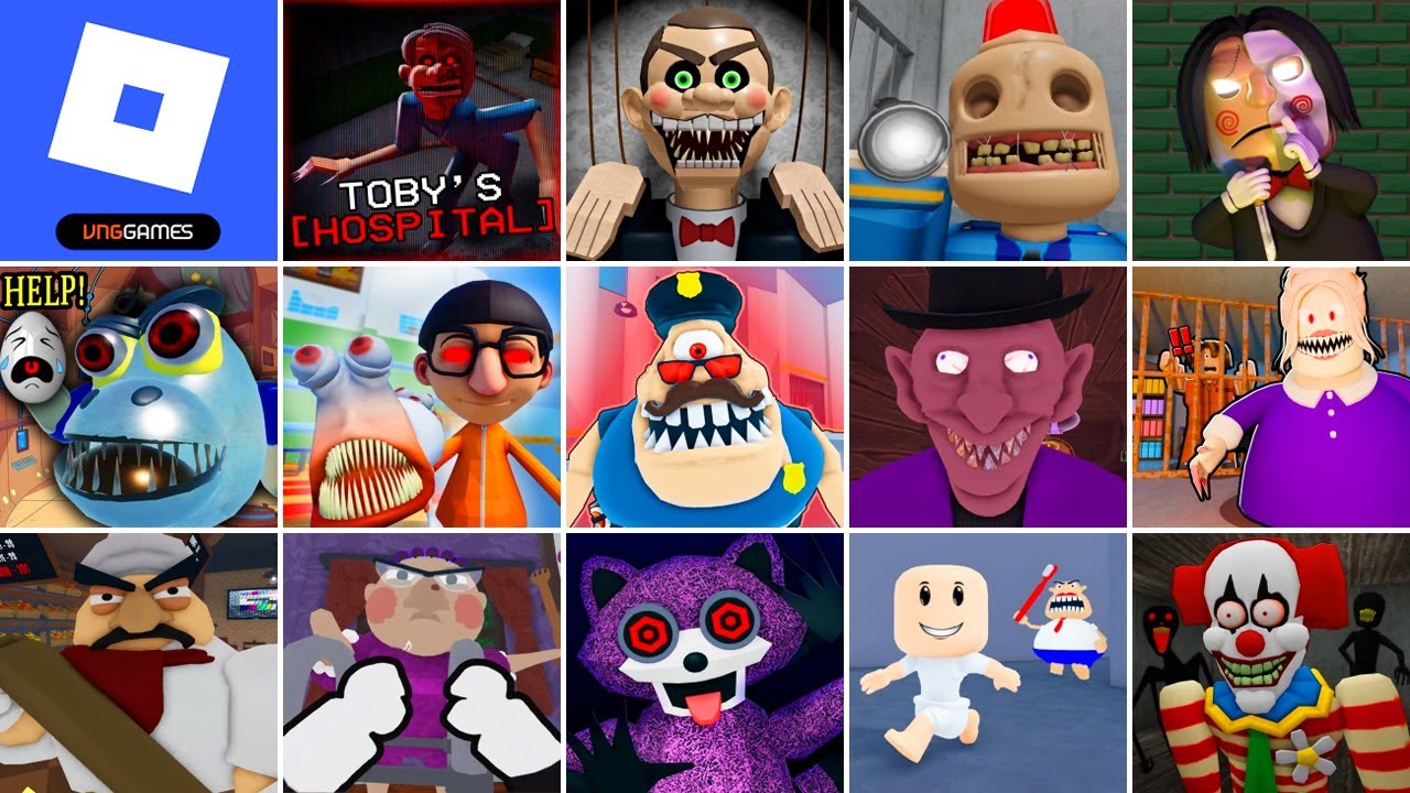 Roblox, Toby's HOSPITAL, Escape Mr Funny's ToyShop, SIREN COP'S PRISON, BILLY'S FINAL PUZZLE