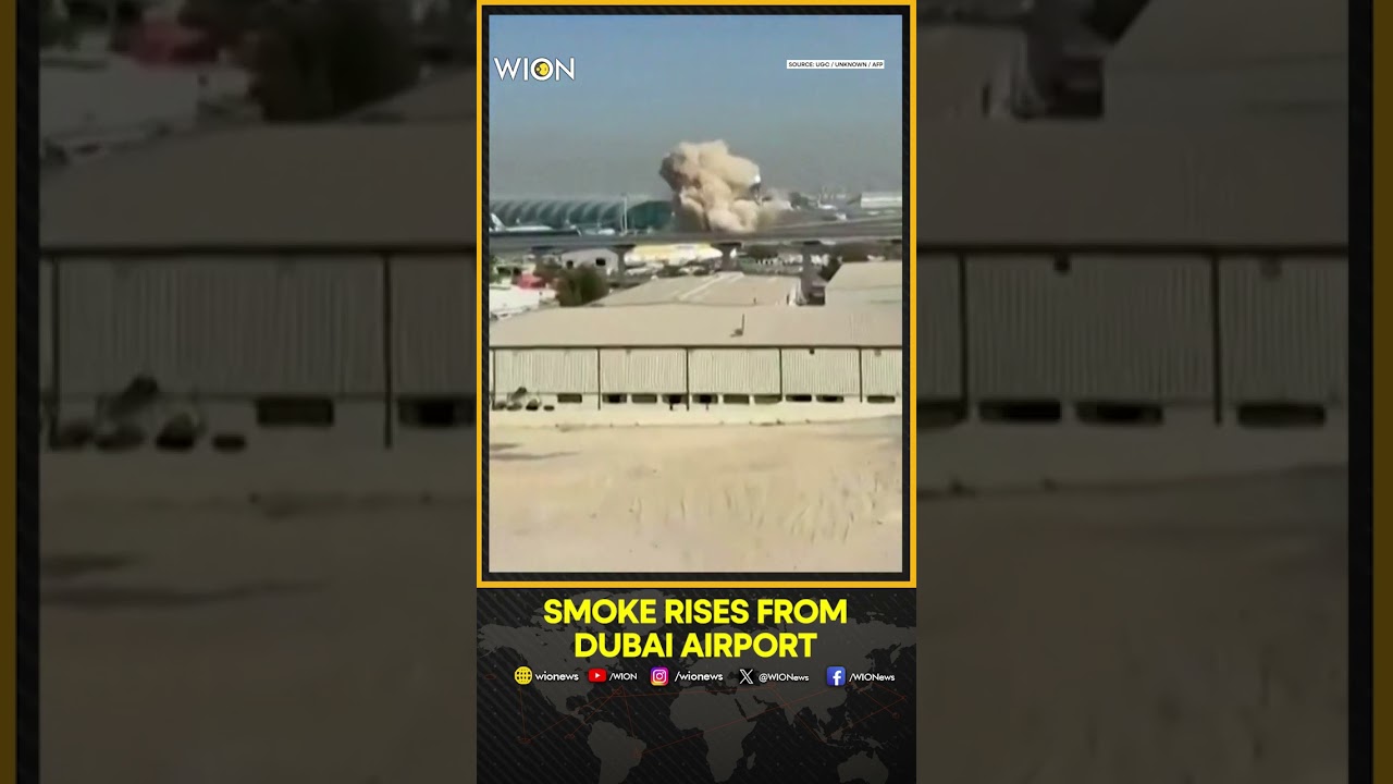 Smoke Billows After Drone Strikes Dubai Airport Runway | WION Shorts
