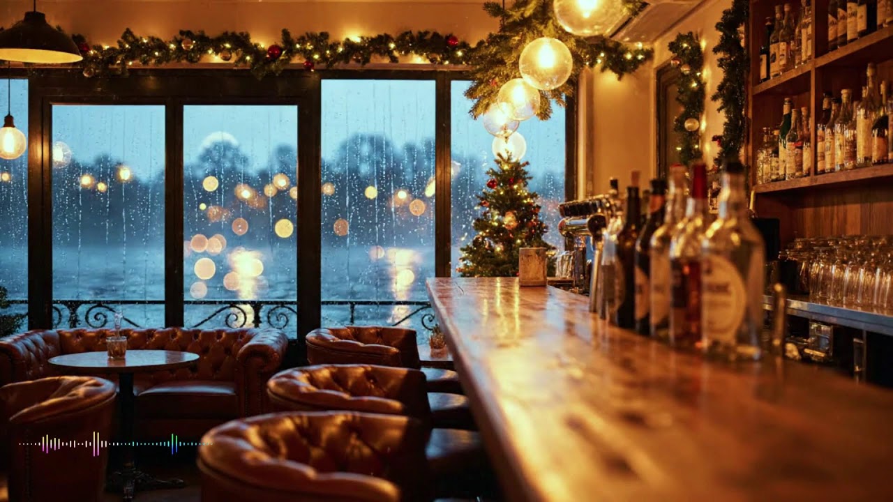 Relax Fall Library Cafe Ambience with Calm Jazz Music & Rain for Studying, Focus, & Relaxation 2026