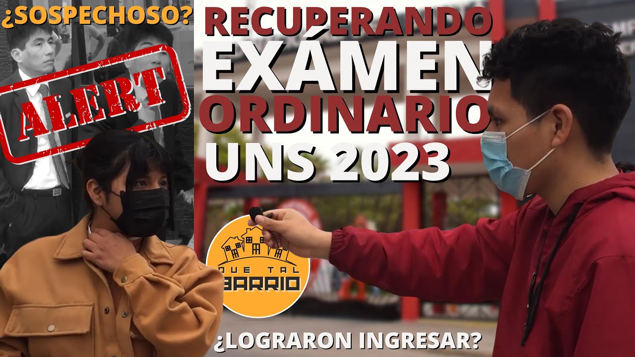 RECUPERACIÓN DEL EXÁMEN ORDINARIO UNS 2023 / @QUETALBARRIO