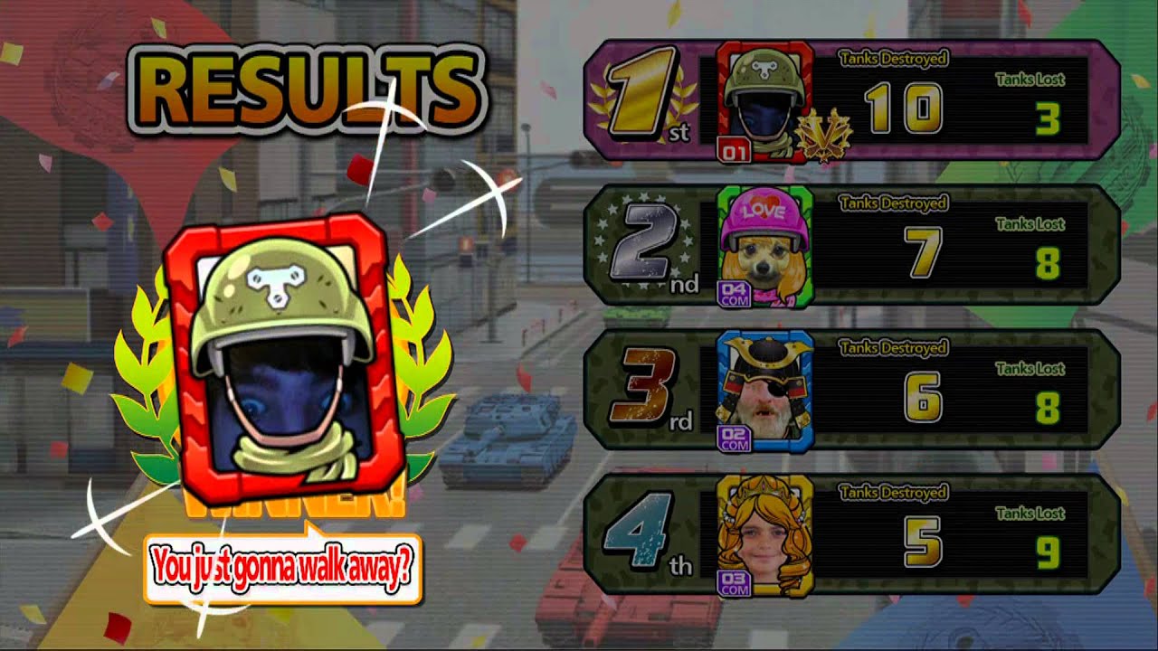 Tank! Tank! Tank! (Wii U) - My Kong, Free-for-All, Monster Battle and Team Versus footage