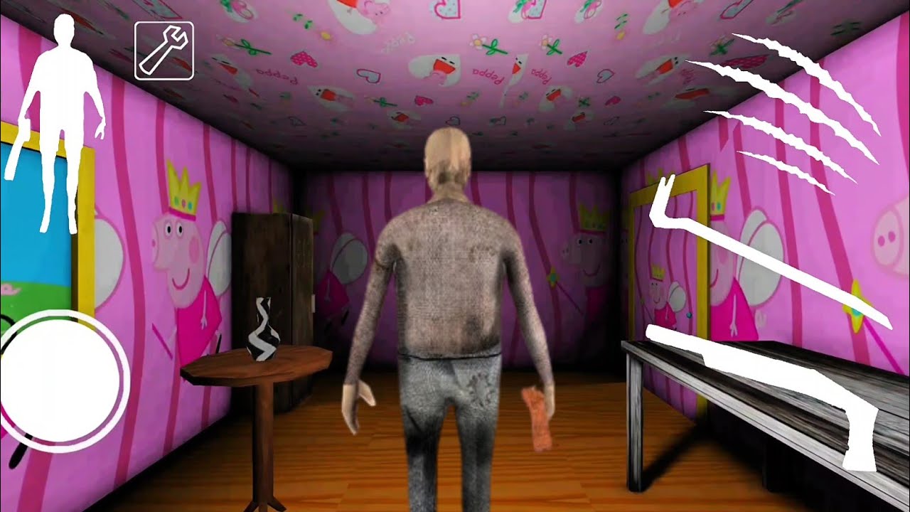 Granny peppa pig mod but playing as grandpa | granny horror game #granny 