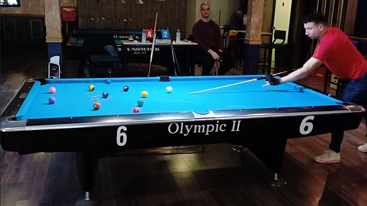 Marios Komninakis vs George Antonakis 10ball Race to 8 Practice session #1