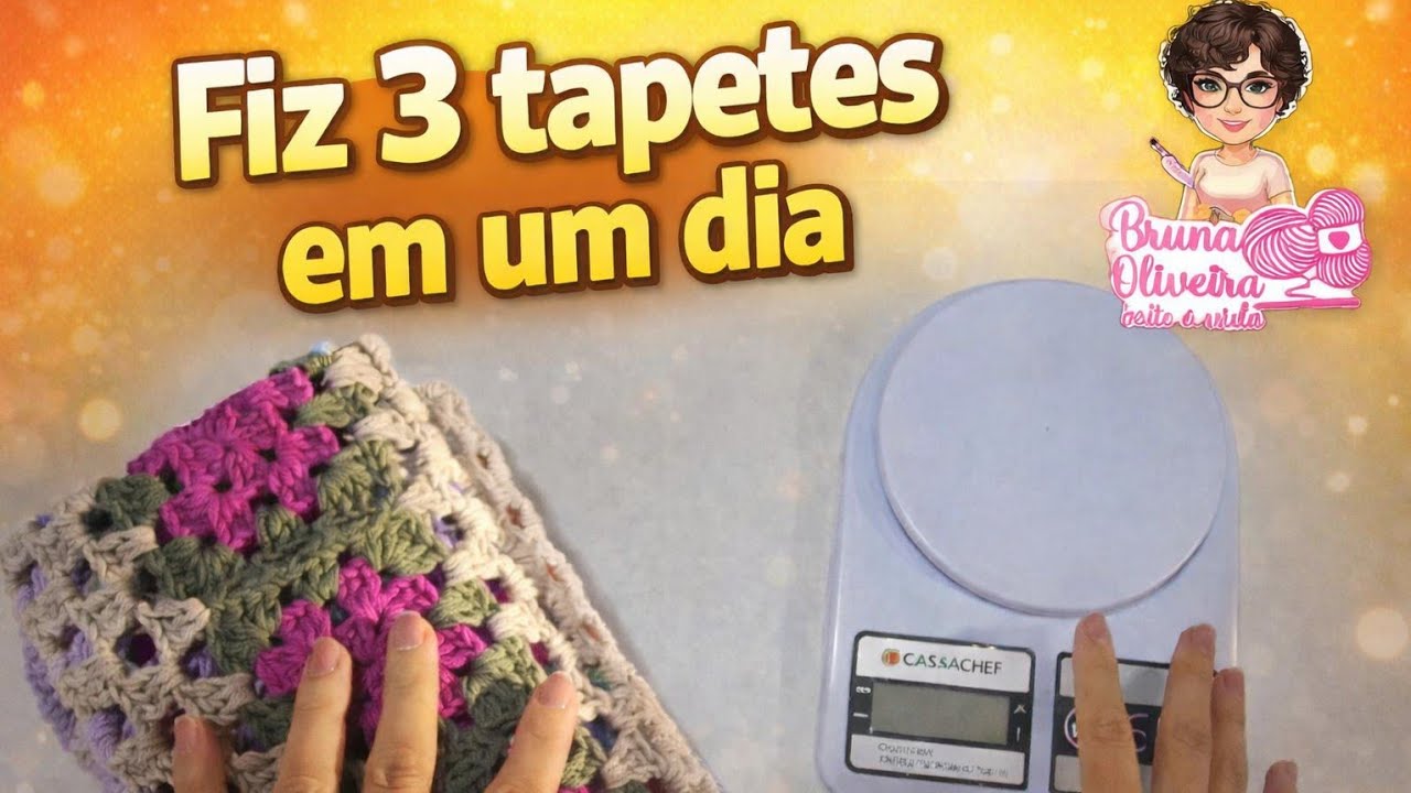 🎯FIZ 3 TAPETES EM UM DIA DE PRODUÇÃO!! VEM CONFERIR #tapetedecroche #croche 