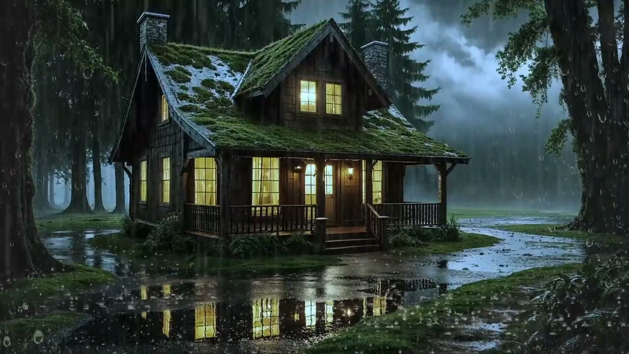 Natural Rain Sounds | Peaceful Rainy Window View