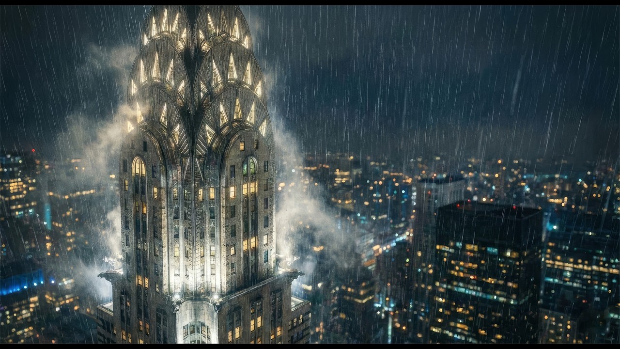 Rainy Night in New York City 🌧️ | Over 1 Hour Relaxing Music for Deep Focus & Sleep