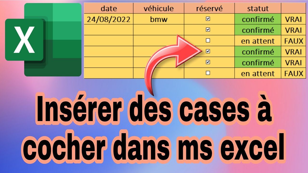 insérer des cases à cocher dans excel