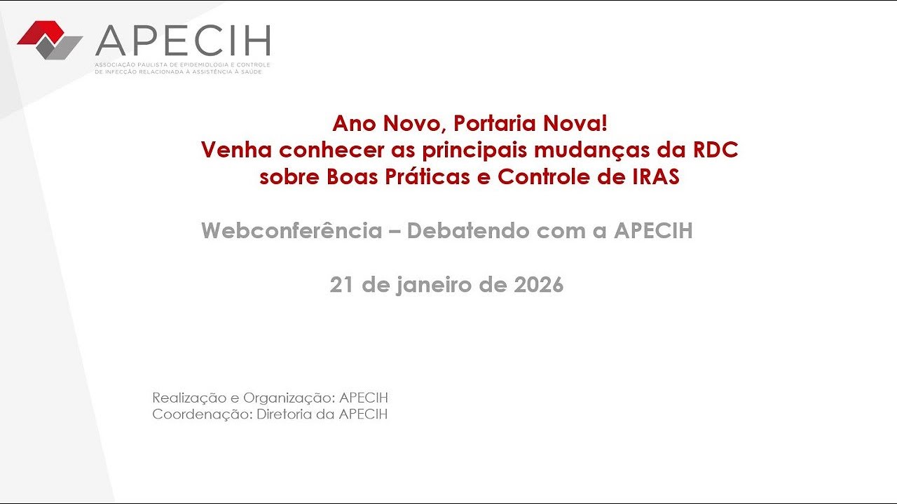 Webconferência - Debatendo com a APECIH - 21 de janeiro 2026