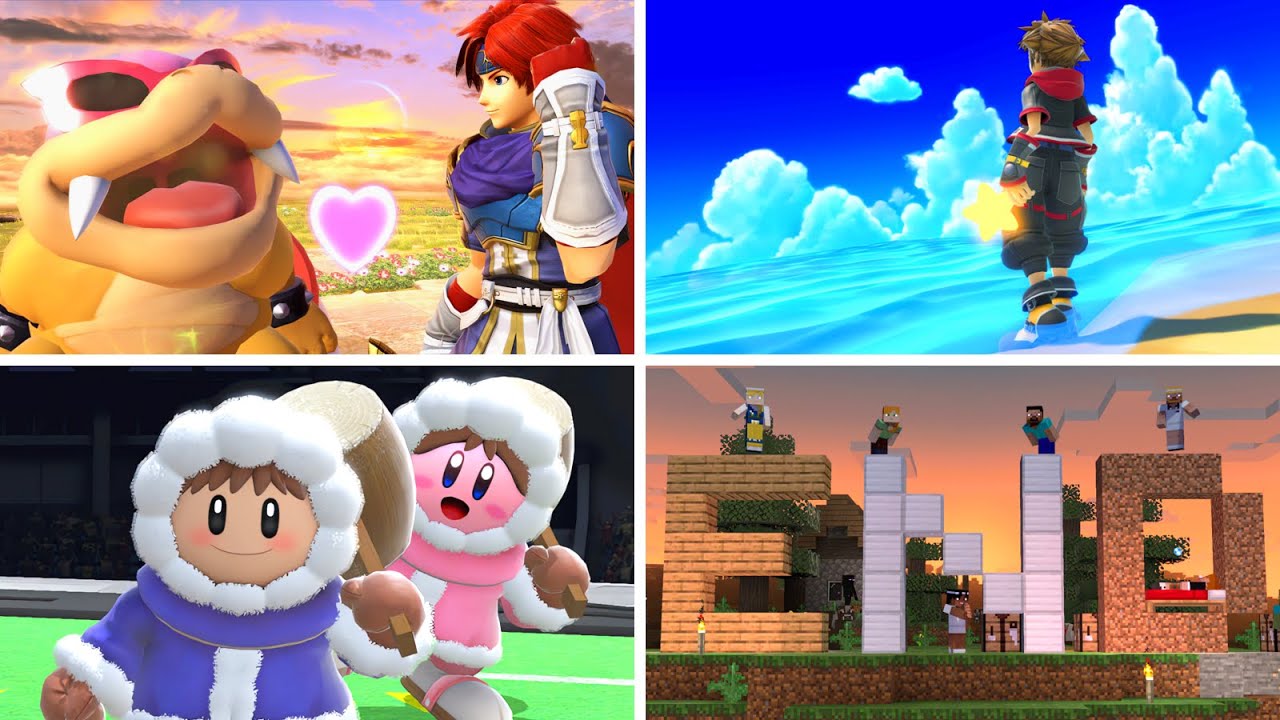 Super Smash Bros. Ultimate - All Characters Ending Screens (DLC Included)