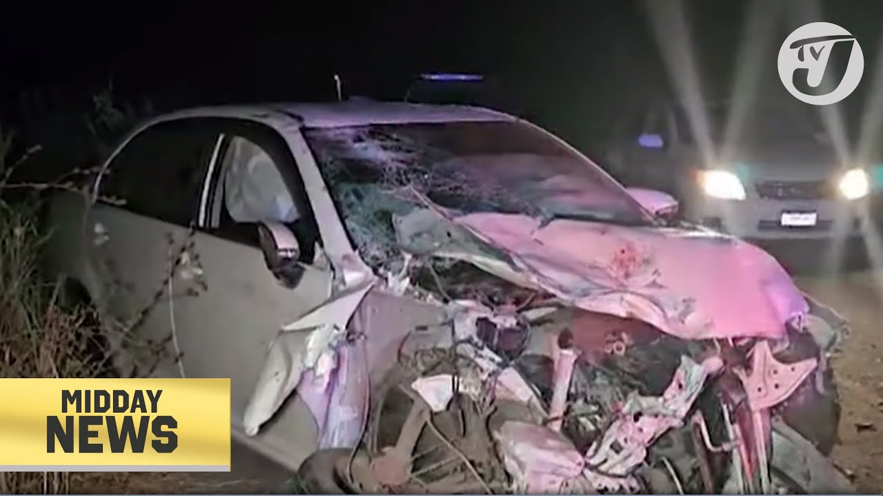 2 Killed in Motor Vehicle Crash in St. Elizabeth | Ocho Rios Market to be Upgraded #tvjmiddaynews