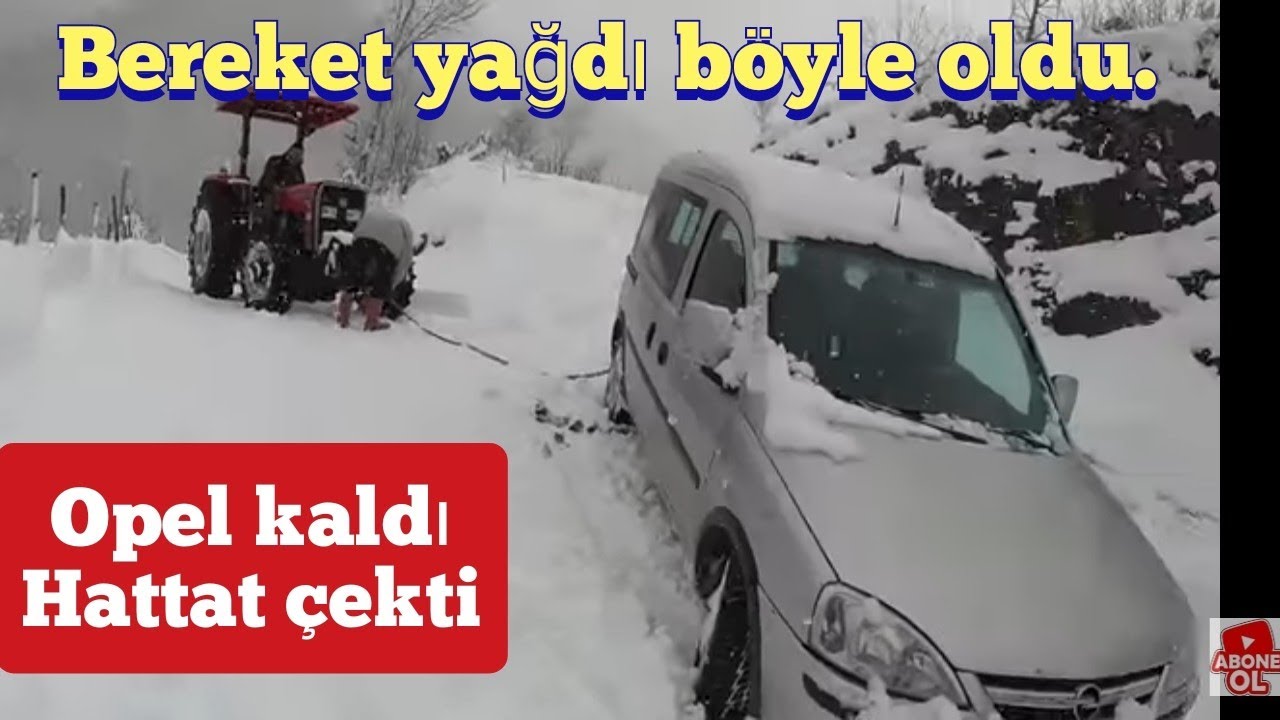 Karlı Havada Hattat 240s İle Opel Combo Kurtarma