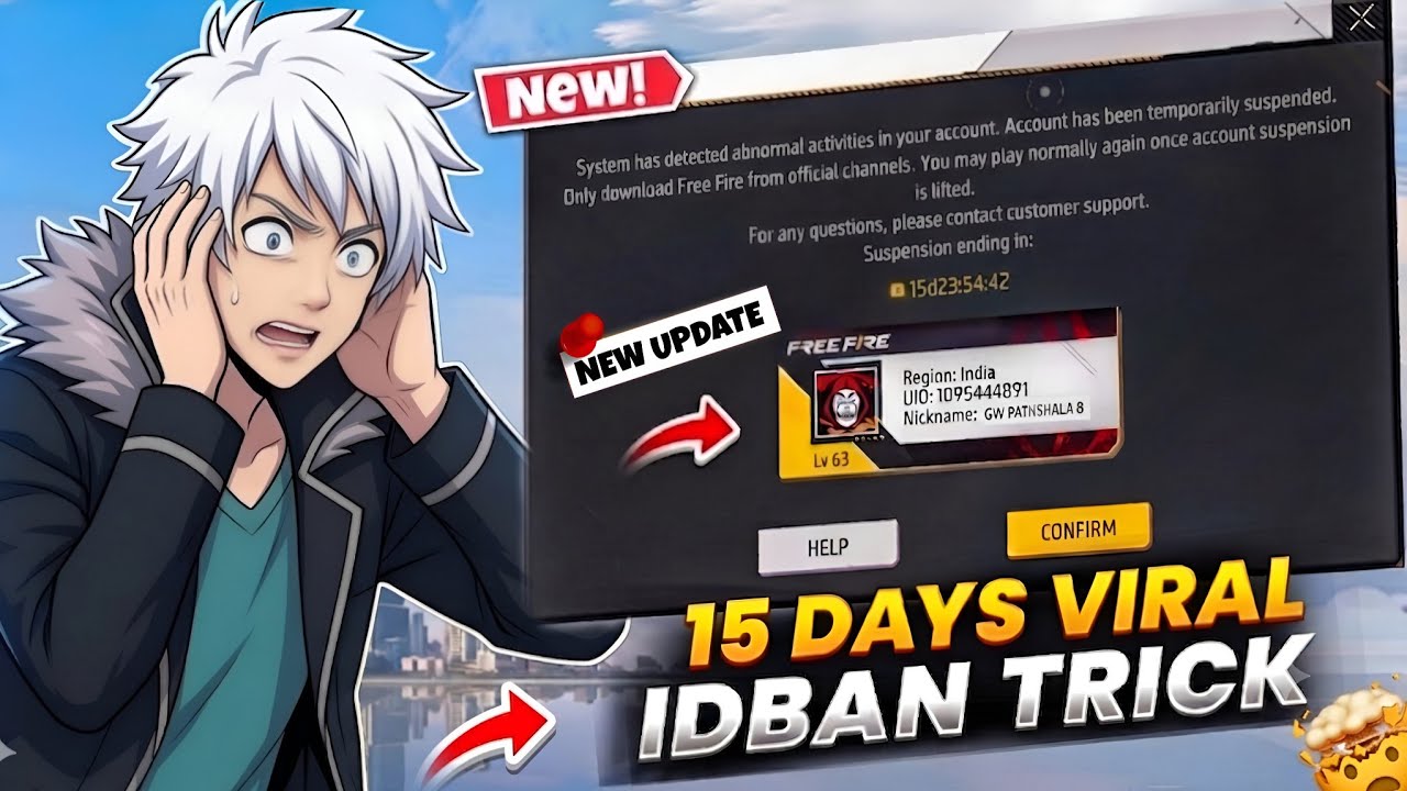 Free Fire Account 15 Day Id Ban Karna Sikhe 😱 ll 100% working 2026 🤯 | Id Ban Trick - Gw Pathshala 