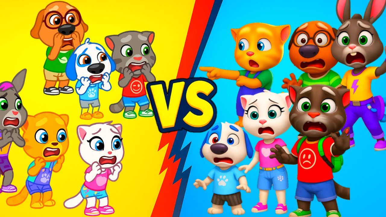 My Talking Tom Friends 2 vs My Talking Tom Friends : Amigo ♥️💛💚