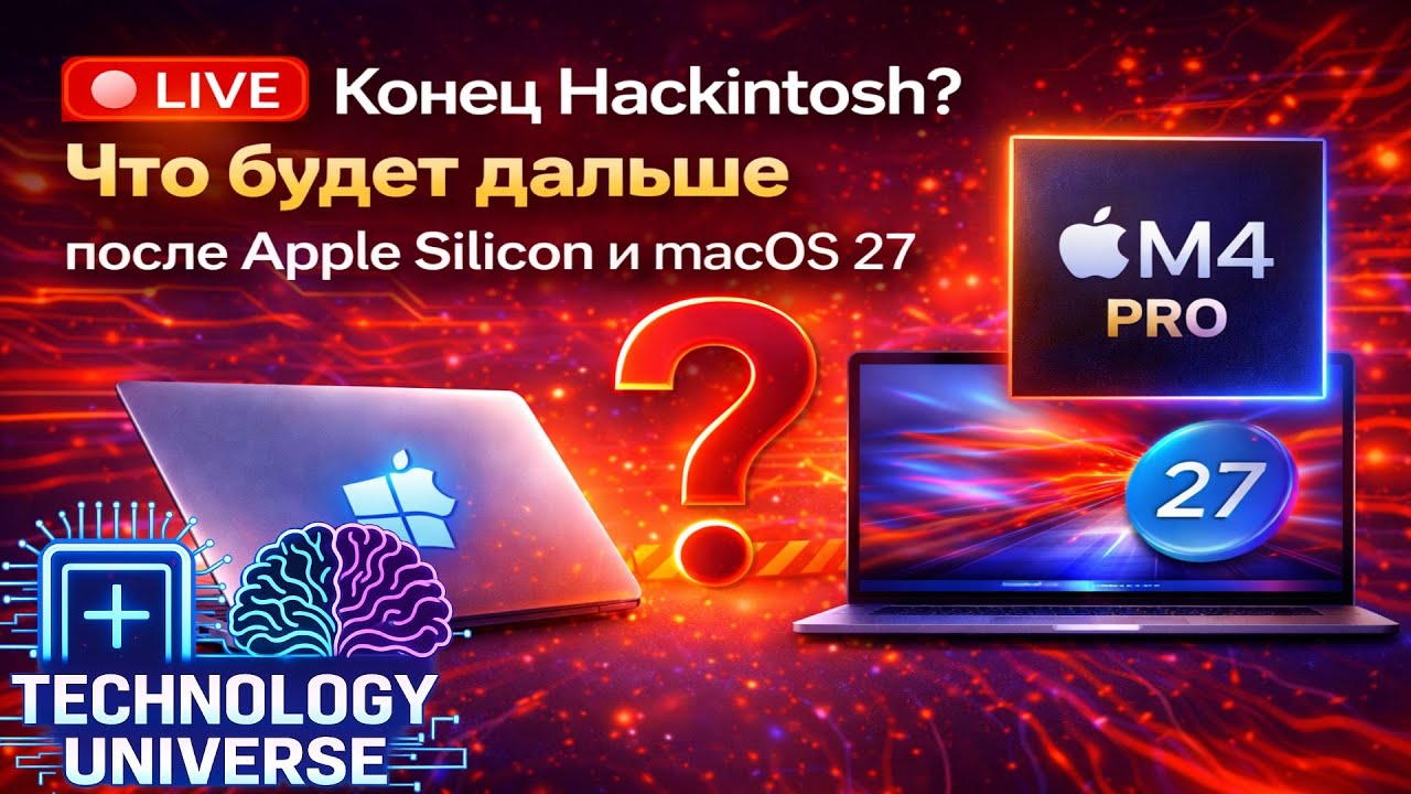 🔴 LIVE: Конец Hackintosh? Что будет дальше после Apple Silicon и macOS 27
