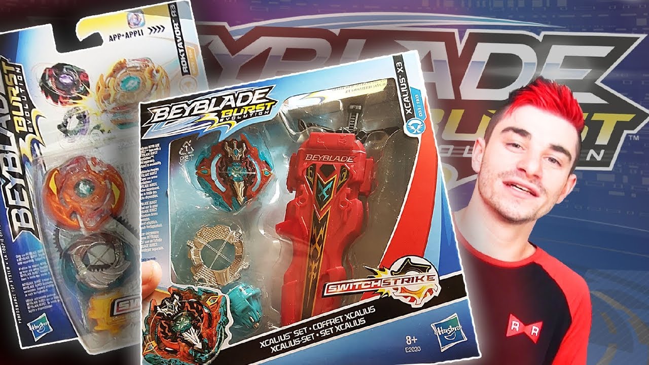LE MEILLEUR LANCEUR HASBRO BEYBLADE BURST EVOLUTION xcalius x3 et roktavor r3 déballage test