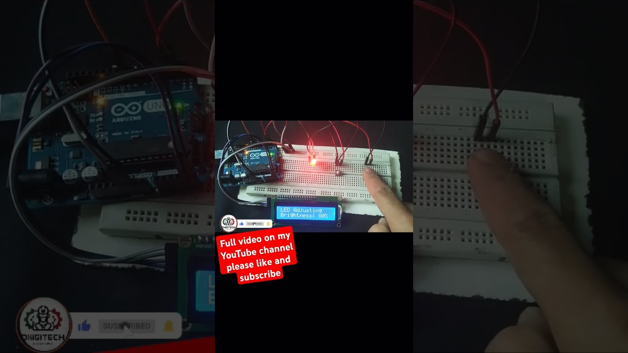 Arduino LED Brightness Control with Buttons & LCD | DIY Electronics #Project  #ledbrightnesscontrol