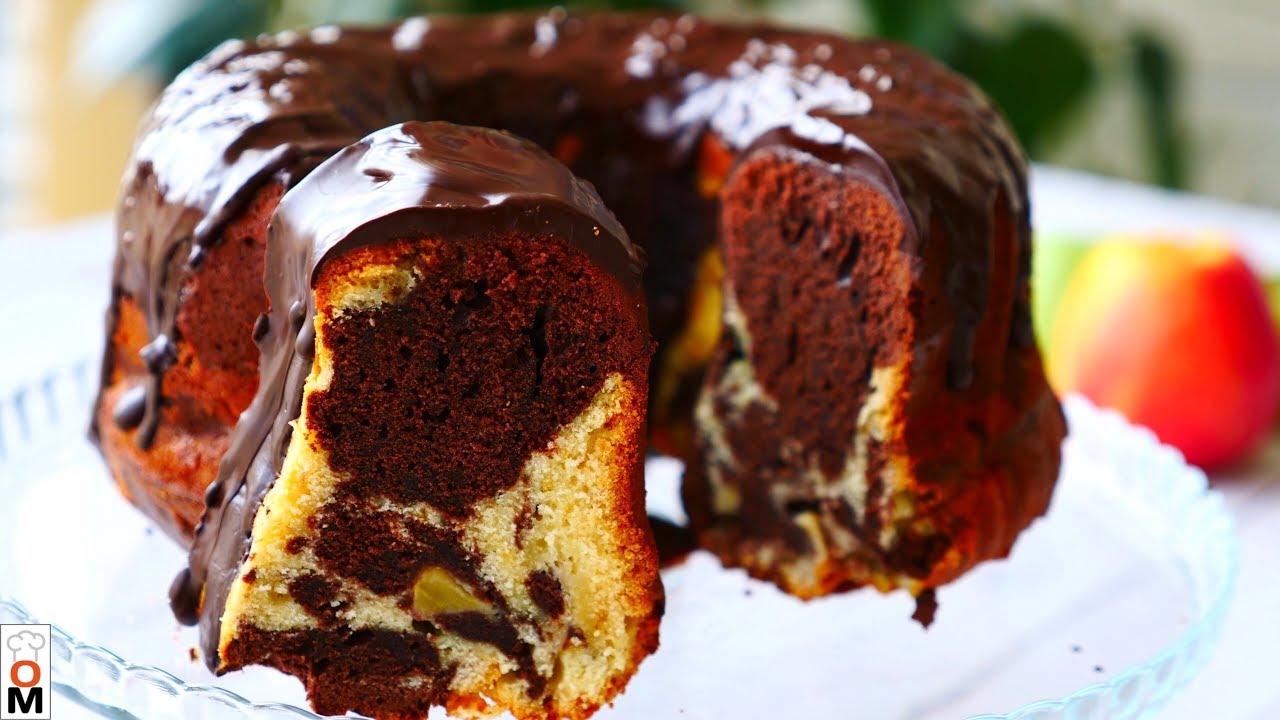 КОРОЛЕВСКИЙ МРАМОРНЫЙ КЕКС с Яблоками и Шоколадом