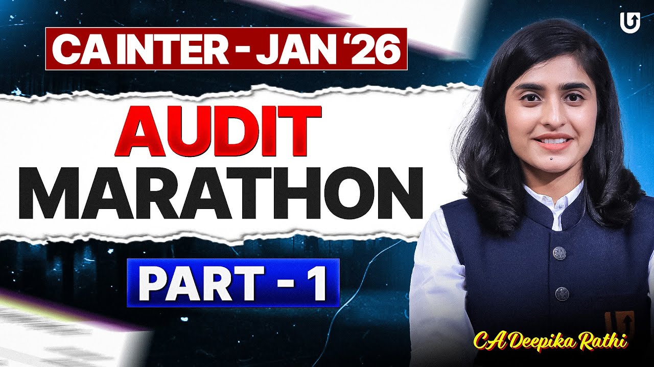 CA Inter Audit Marathon | Part 1 | Jan 2026 Attempt | CA Deepika Rathi