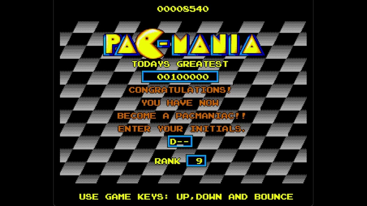 Acorn Archimedes A4000 - Pacmania (Domark) 1991 - 8,540pts!