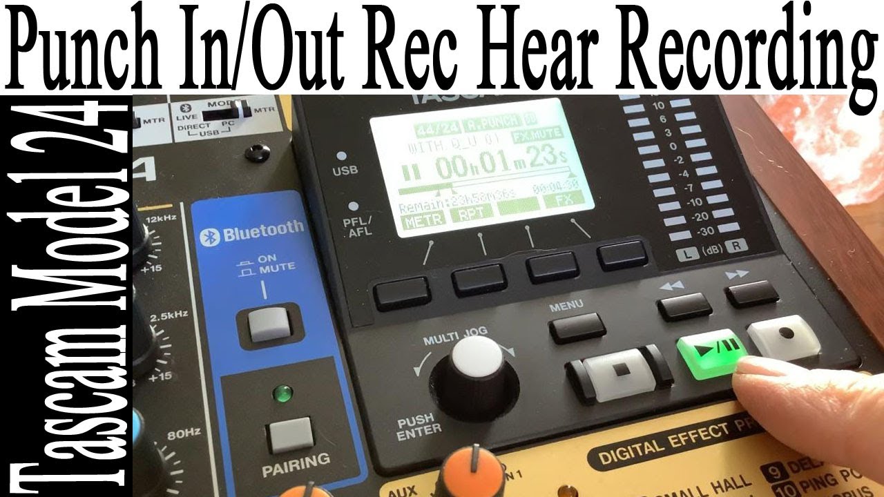 Punch in Punch out recording problem solved! Tascam Model 24 / 16 / 12 Hear your recording