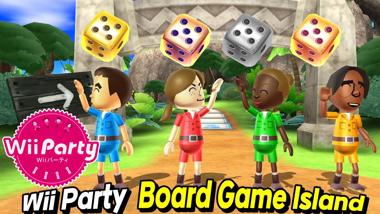 Wii Party Board Game Island gameplay | Takumi Vs Lucia Vs Emma Vs George | Master com | Wii파티