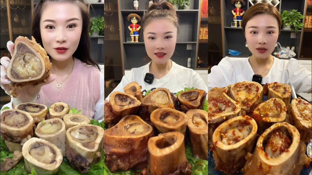 Mukbang bone marrow asmr- 牛骨髓 - 쇠고기 골수 - 牛骨髄 - thánh ăn tủy xương #2251 Jin Jin Official