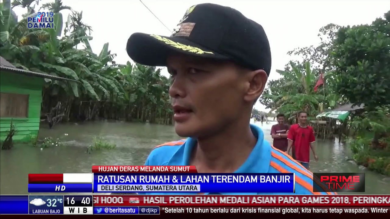 Tanggul Sungai Jebol, Rumah dan Pertanian Deli Serdang Kebanjiran