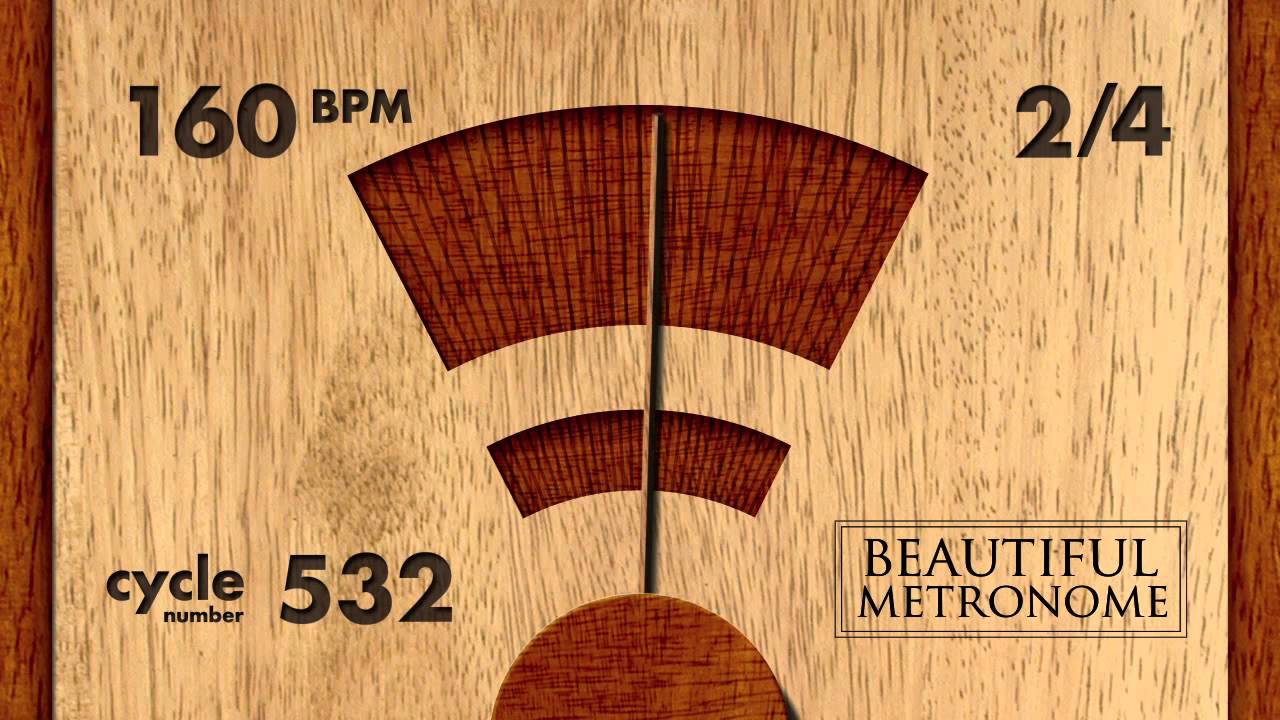 160 BPM 2/4 Wood Metronome HD