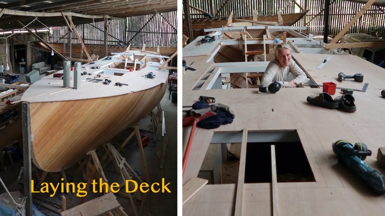 Fairing deckbeams & laying the deck (EP14)