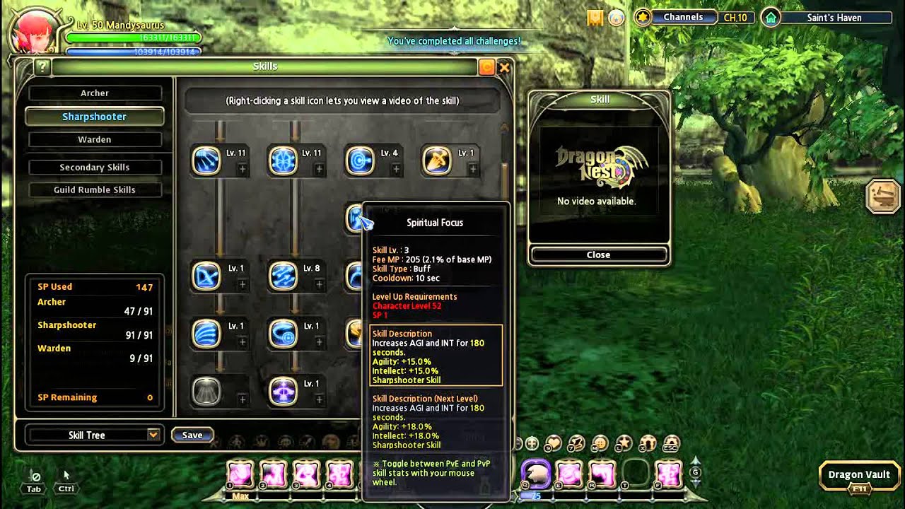 Dragon Nest - Sniper & Artillery [Warden] Skill Builds