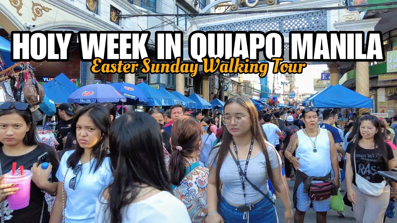 HOLY WEEK in MANILA PHILIPPINES-EASTER SUNDAY WALK AT QUIAPO [4k]