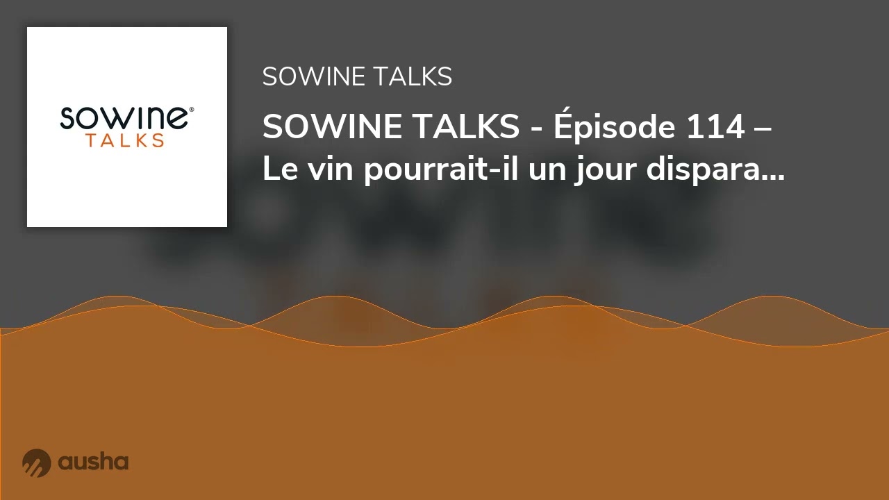 SOWINE TALKS - Épisode 114 – Le vin pourrait-il un jour disparaître de nos sociétés ?