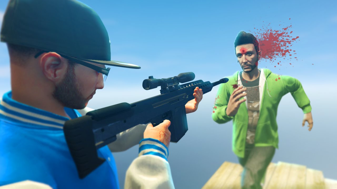 SNIPING JELLY IN THE FACE! (GTA 5 Funny Moments)