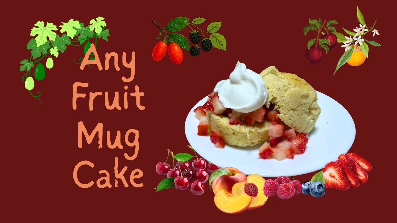 Single-Serve Sugar-Free ANY FRUIT Mug Cake (Almond Flour) in minutes #sugarfreecake #ketomugcake