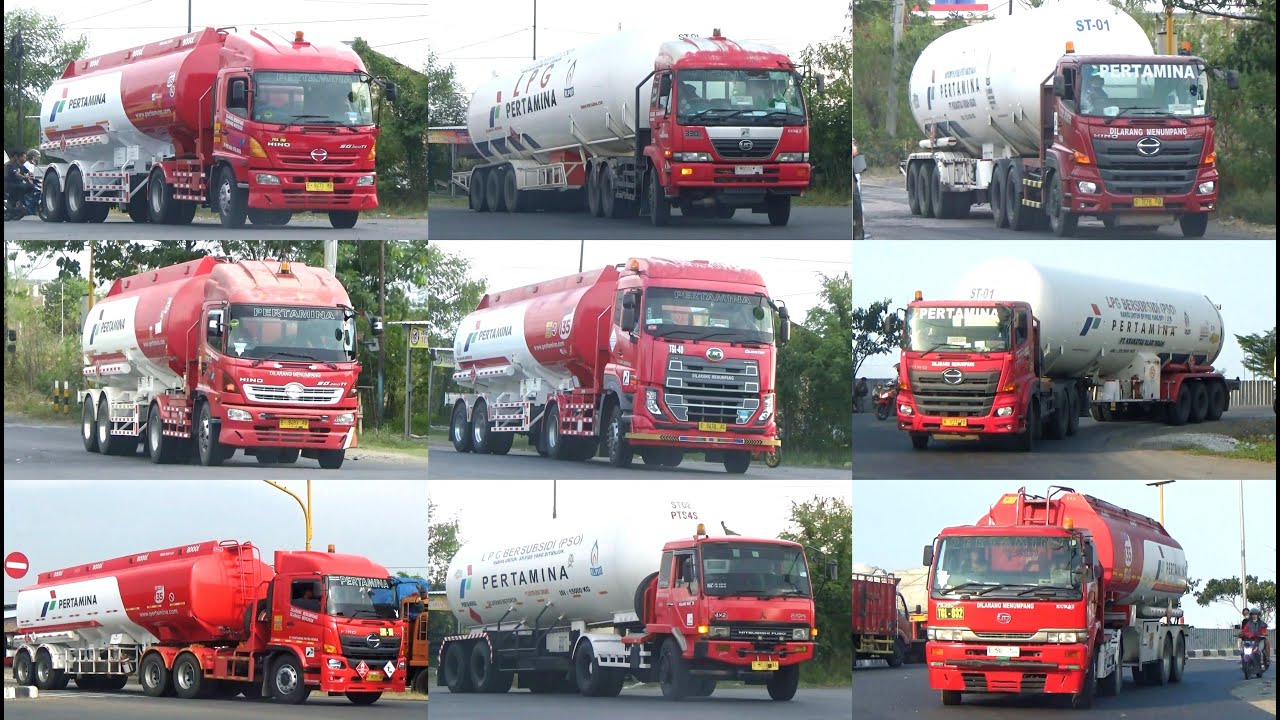 Kompilasi Truck Tangki Pertamina Besar !! Truck Trailer Tronton Hino Fuso Isuzu UD Quester UD PK