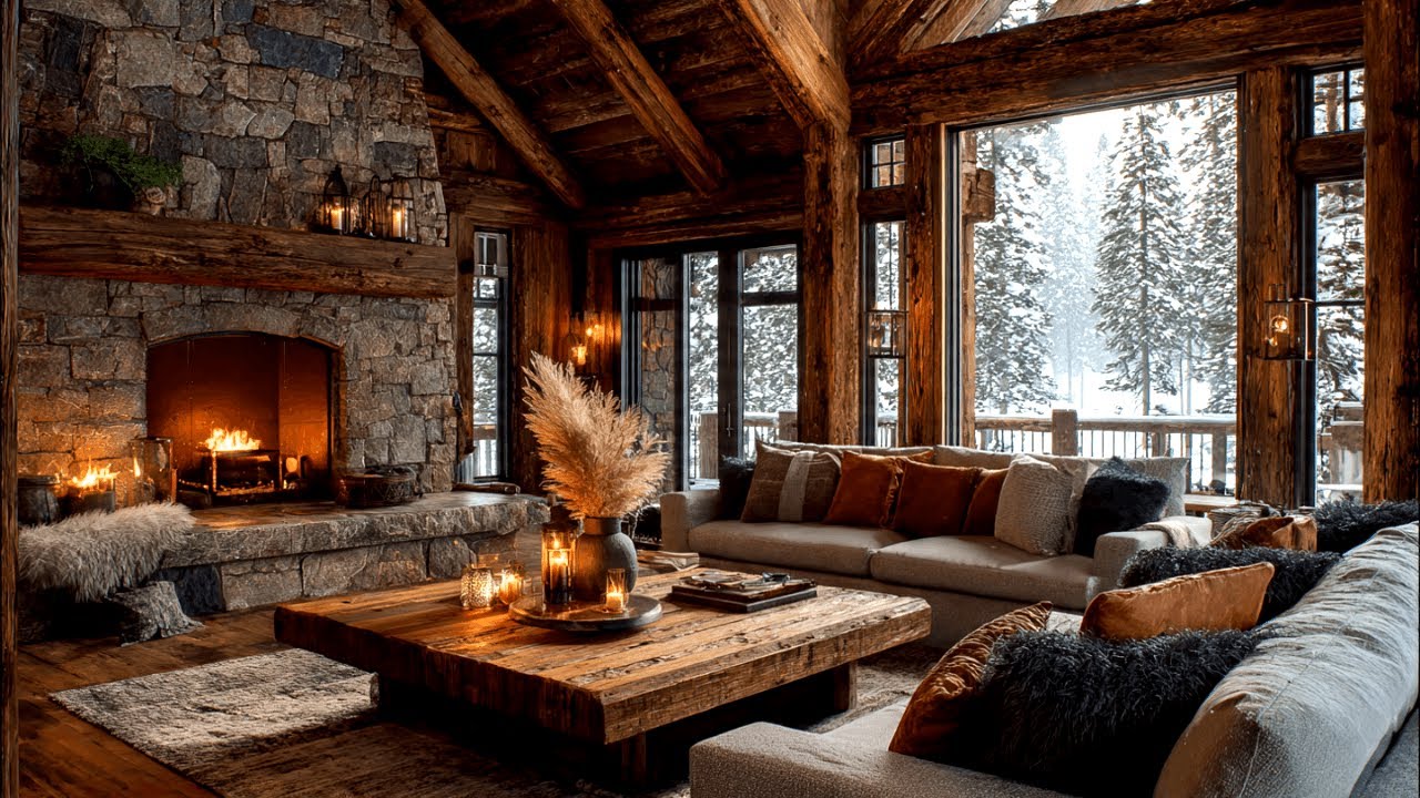 Bright Happy Jazz Bossa Nova by the Fireplace for Work 3